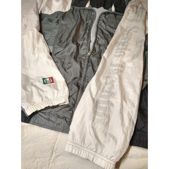 Sergio Tacchini Italy Windbreaker  Embroidered Logo Jacket - Picture 8 of 11